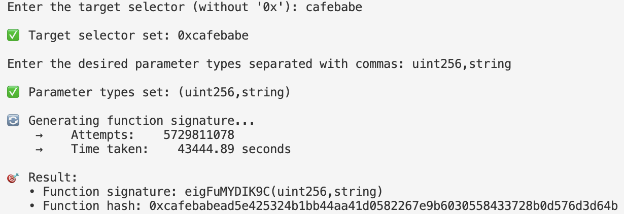 Solidity Function Selector Creator
