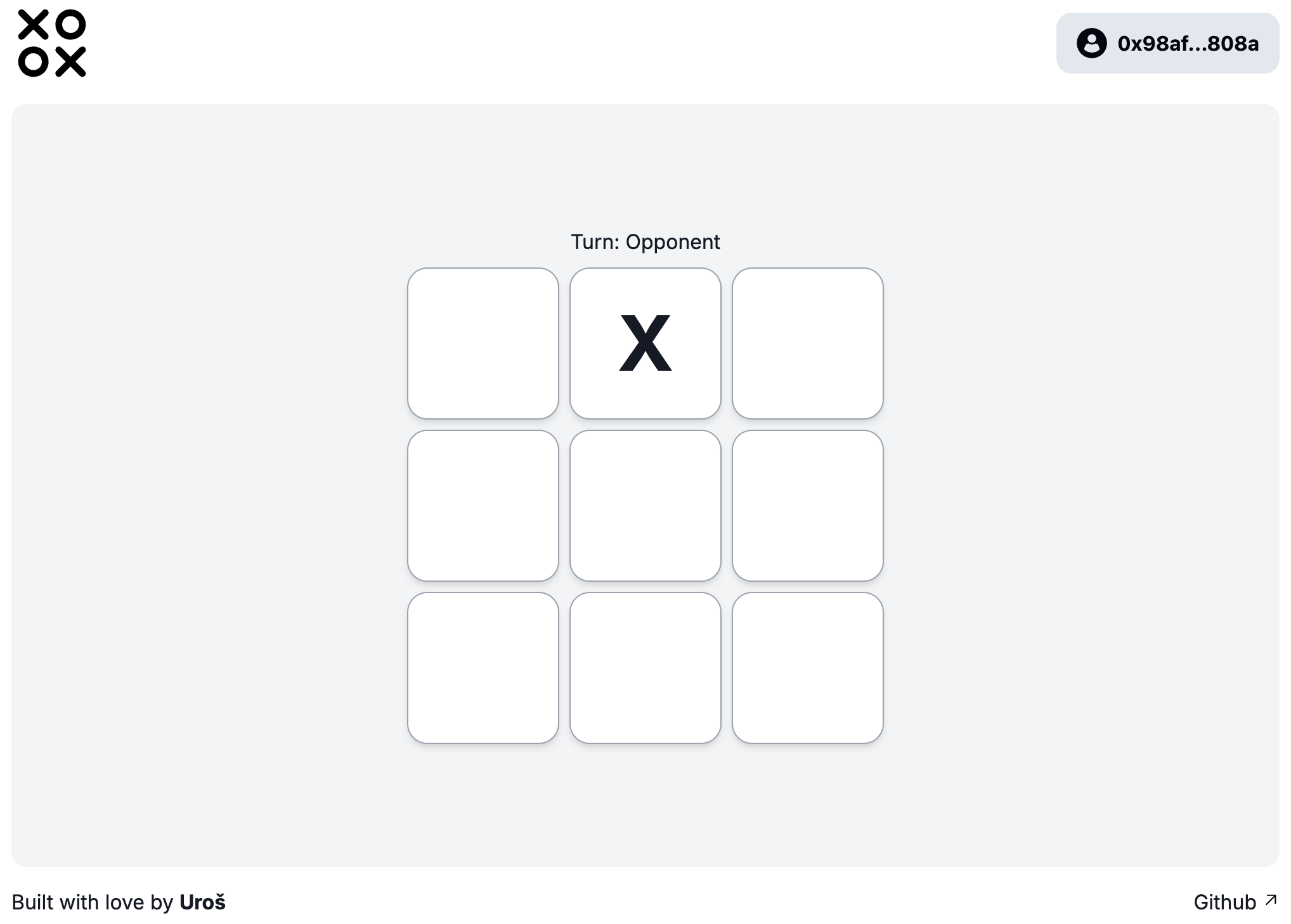 Tic-Tac-Toe on Blockchain